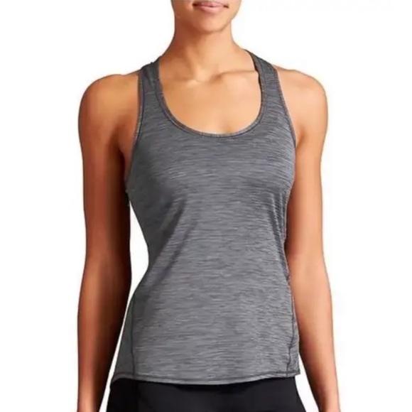 Athleta Gray Racerback Tank Top - Picture 1 of 6